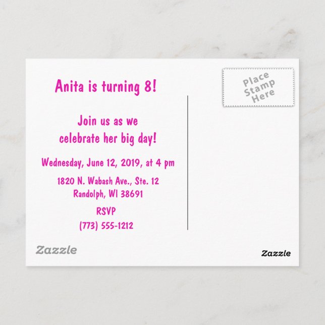 Carte de vœux d'invitation d'anniversaire #Proud2B (Dos)