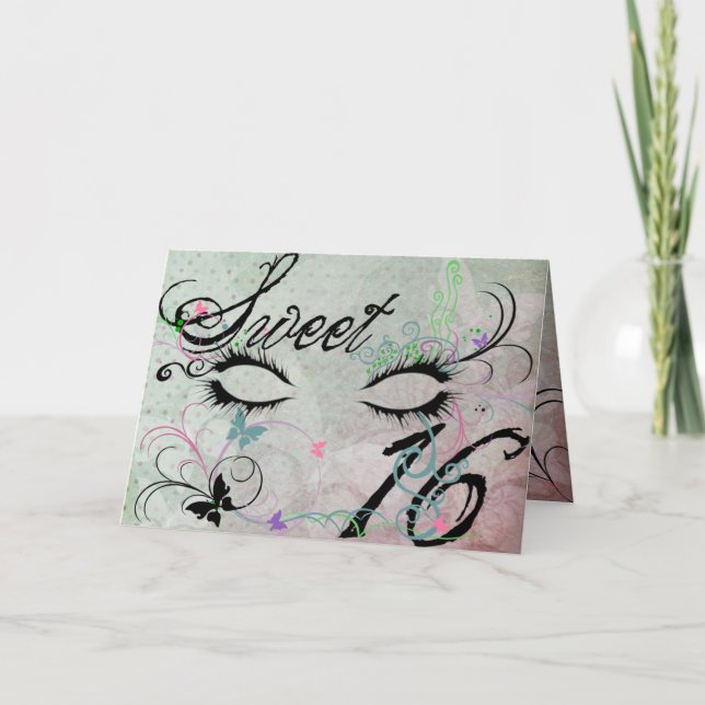 Carte de voeux d'invitation du bonbon 16 à (Devant)