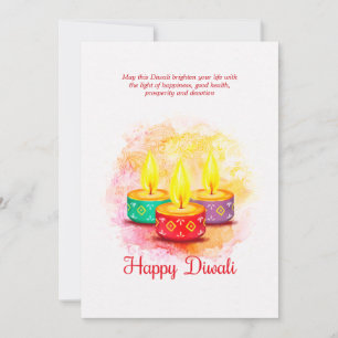 Carte de voeux Diwali Watercolor