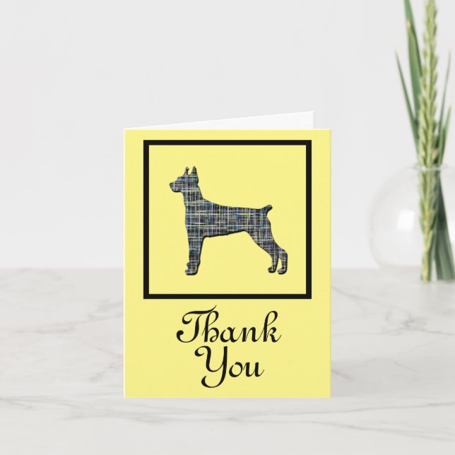 Carte de voeux Doberman Pinscher Chien Merci (Devant)