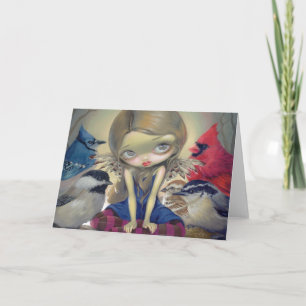 Carte de voeux "d'oiseaux de jardin"