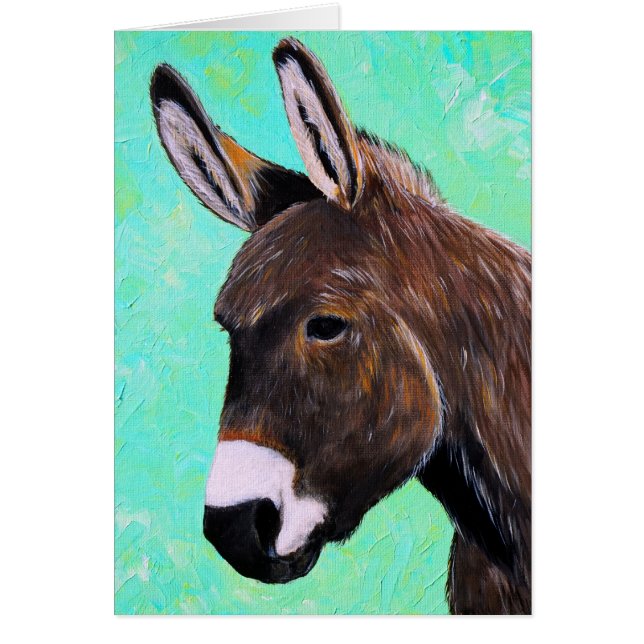 Carte de voeux Donkey Painting (Devant)