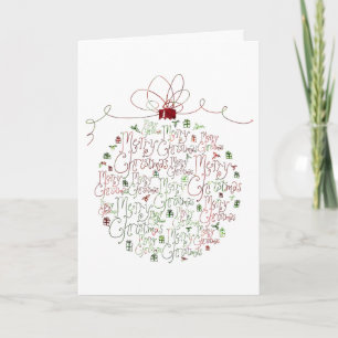 Carte de voeux d'ornement de Noël