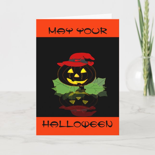 Carte de voeux double Halloween (Devant)