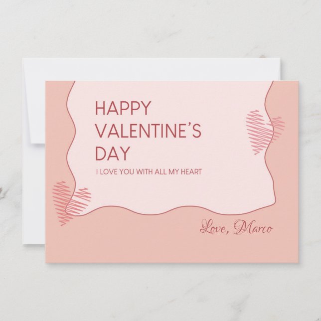 Carte de vœux douce pour la Saint-Valentin (Devant)