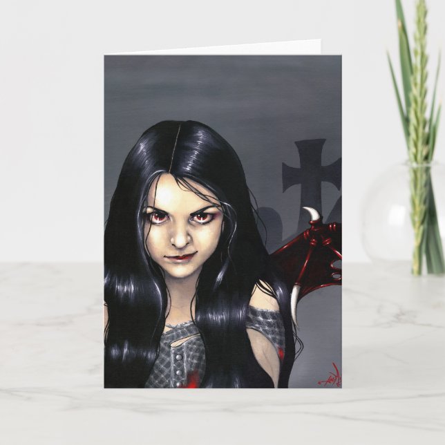 Carte de voeux "Douleurs de la faim" (Devant)