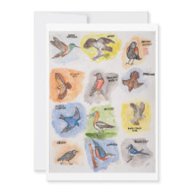 Carte de vœux Douze Oiseaux