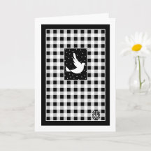Carte de voeux Dove On Snowy Sky