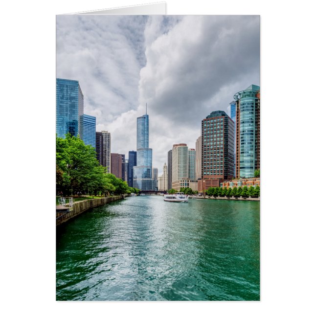 Carte de voeux Down Chicago River (Devant)