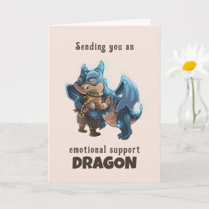 Carte de voeux Dragon de support émotionnel