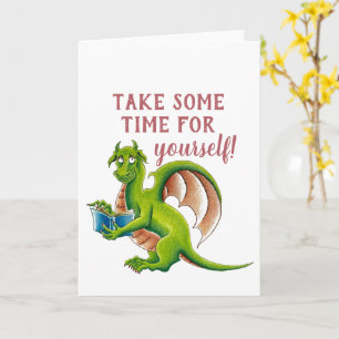Carte de voeux dragon humoristique