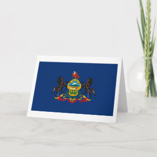 Carte de voeux Drapeau Pennsylvanie