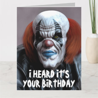Carte de vœux drôle d'anniversaire de CLOWN EFFRAY