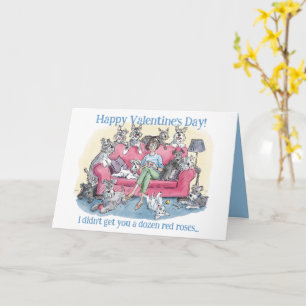 Carte de vœux drôle de chien pour la Saint-Valenti