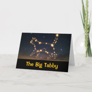 Carte de vœux drôle de constellation de chat