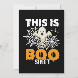 Carte de vœux drôle de fantôme pour Halloween Boo