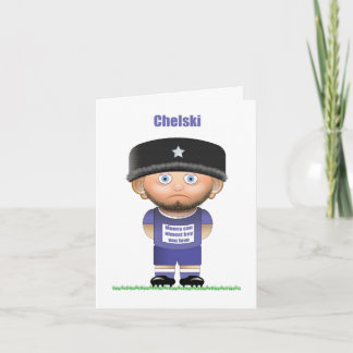 Carte de vœux drôle de football Chelski (Chelsea)