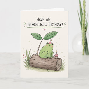 Carte de vœux drôle de grenouille d'anniversaire i