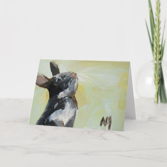 carte de vœux drôle de lapin (Devant)