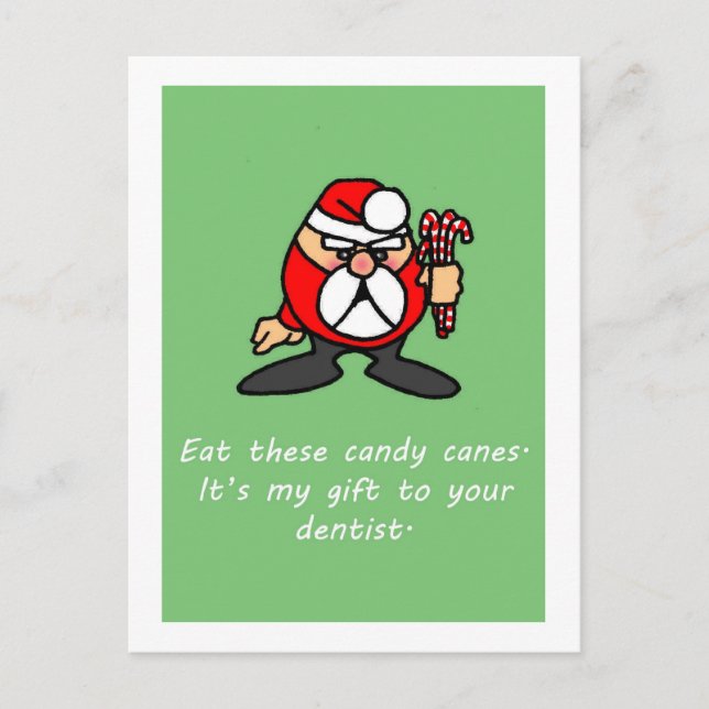 Carte de vœux drôle de Noël - Père Noël grossier (Devant)