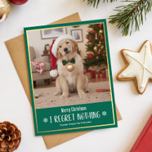 Carte de vœux drôle et mignonne de chien pour Noël
