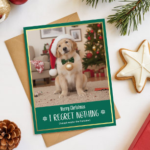 Carte de vœux drôle et mignonne de chien pour Noël