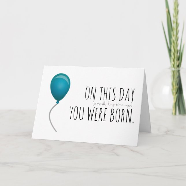 Carte de vœux drôle pour un anniversaire de vieill (Devant)
