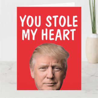 CARTE DE VOEUX DRÔLE TRUMP JE T'AIME