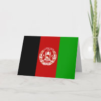 carte de voeux du drapeau afghan