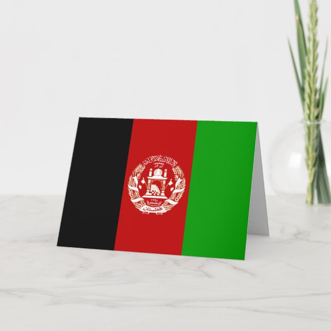 carte de voeux du drapeau afghan (Devant)