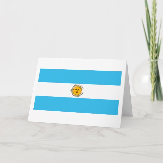 Carte de voeux du drapeau argentin (Devant)
