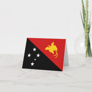 Carte de vœux du drapeau de la Papouasie-Nouvelle-