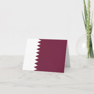 Carte de vœux du drapeau du Qatar