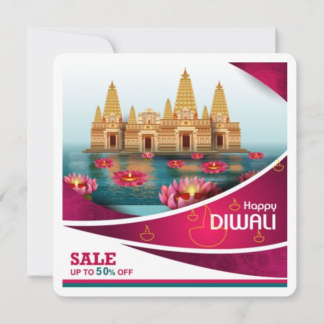 Carte de voeux du festival de Diwali (Devant)