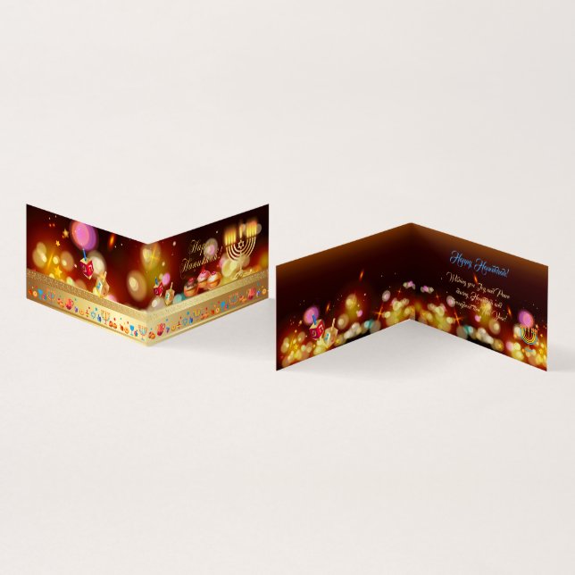Carte de voeux du Festival des lumières d'Hanoukka (Inside and Outside)