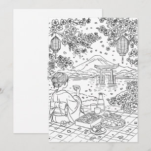 Carte de vœux du festival japonais Sakura