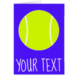Carte de voeux du joueur de tennis de texte et de 