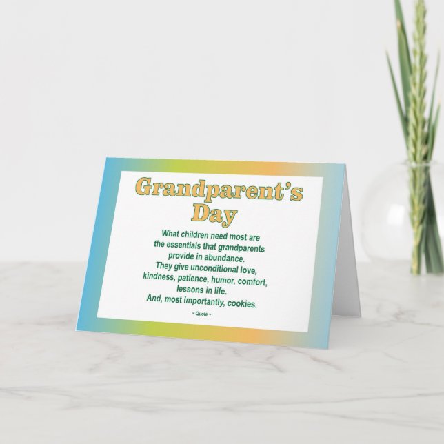 Carte de voeux du jour 2 de grands-parents (Devant)