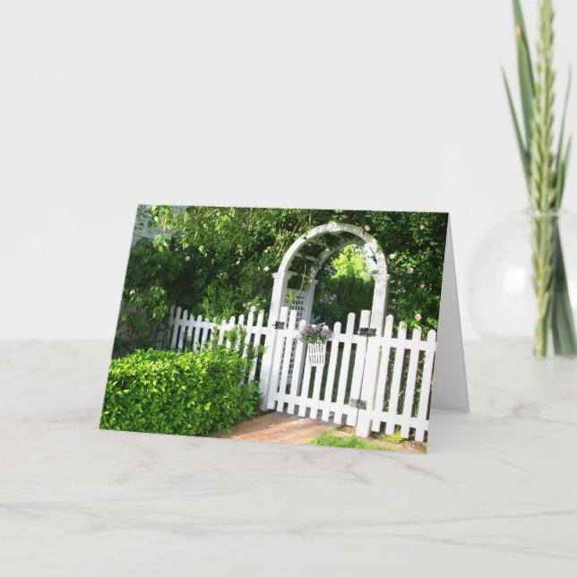 Carte de voeux du jour de mère de porte de jardin (Devant)