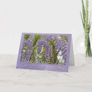 Carte de voeux du jour de mère - glycine pourpre