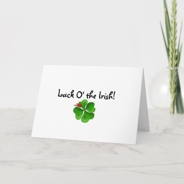 Carte de voeux du jour de St Patrick (Devant)