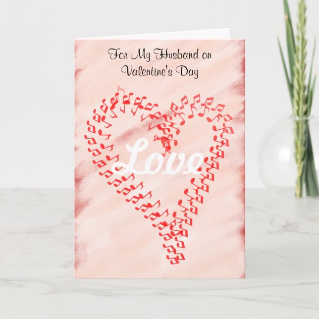 Carte de voeux du Mari Valentine's Day Red Hearts (Devant)
