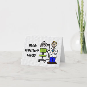 Carte de voeux du médecin de l'oeil romantique