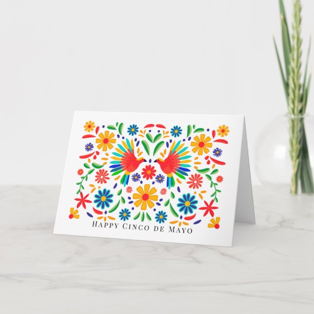 Carte de voeux du Motif mexicain Cinco de Mayo (Devant)