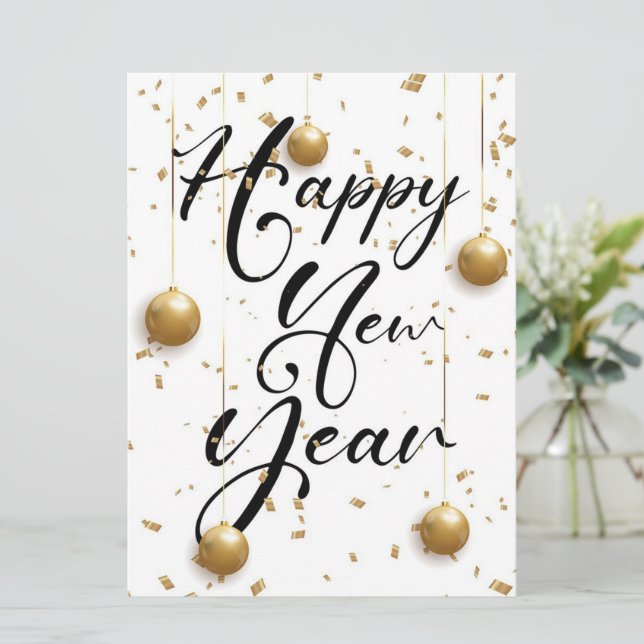 Carte de vœux du Nouvel An (Debout devant)