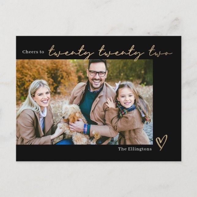 Carte de vœux du Nouvel An à orthographe modifiabl (Devant)