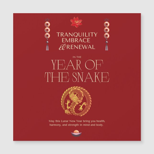 CARTE DE VOEUX DU NOUVEL AN CHINOIS (Devant)