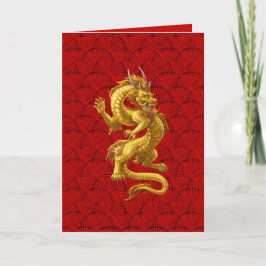 Carte de voeux du Nouvel An chinois 2024 Dragon