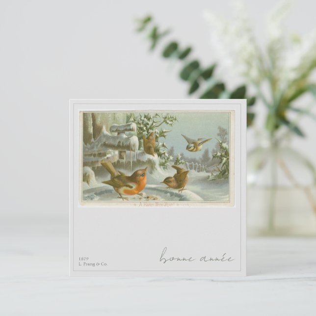 Carte de vœux du Nouvel An de 1879 (Debout devant)