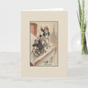 Carte de voeux du Nouvel An letton victorien